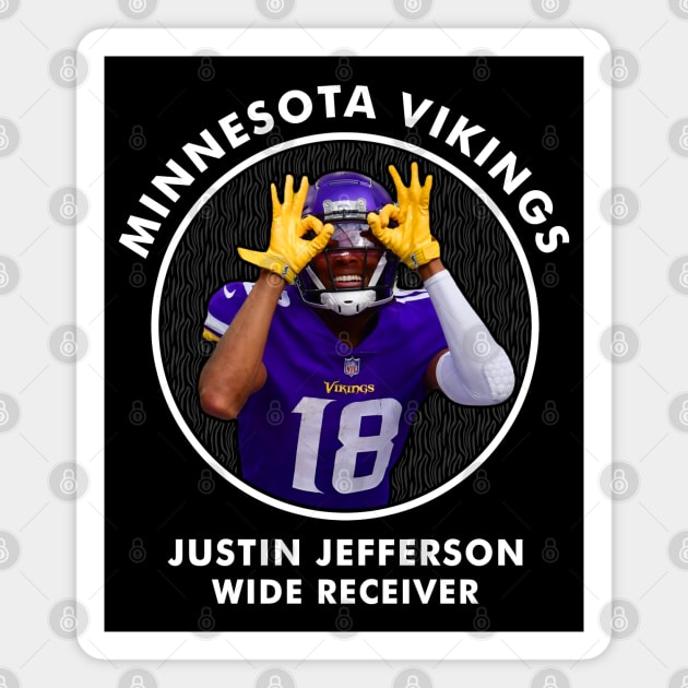 JUSTIN JEFFERSON - WR - MINNESOTA VIKINGS Magnet by Mudahan Muncul 2022